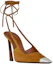 Shop (Women) Saint Laurent Blade 'Brown Suede Pointed Toe Lace-Up Stilettos' 7314470LINN2537