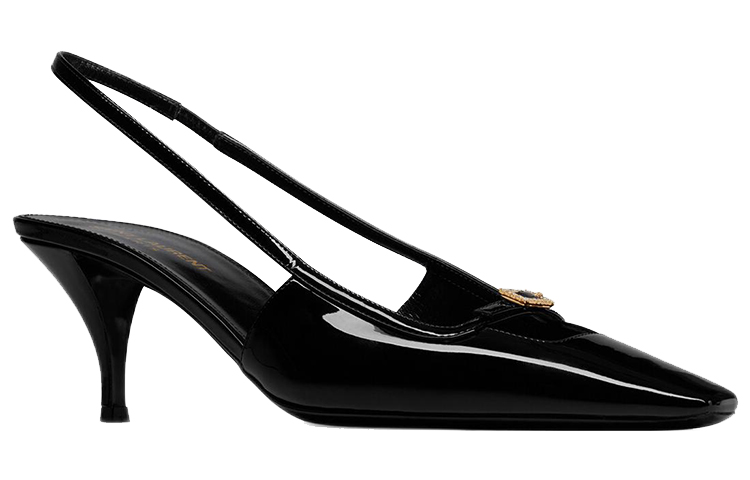 Order (W) Saint Laurent Blade 'Patent Hitam Slingback' 7096021TV001000