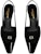 (W) Saint Laurent Blade 'Patent Black Slingback' Hitam Berkilat 7096021TV001000