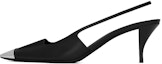 Buy (W) Saint Laurent Blade Hitam 'Slingback Tumit Kulit Licin' 660540AKPNN1000