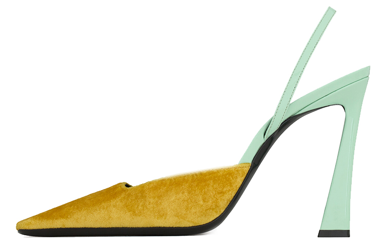 Buy (W) （レディース）サンローラン ブレードヒールパンプス 'パテントイエローグリーン' 736869AABTS7165 736869AABTS7165