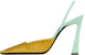 (W) Saint Laurent Blade Heel Pumps 'Kuning-Hijau Patent' 736869AABTS7165