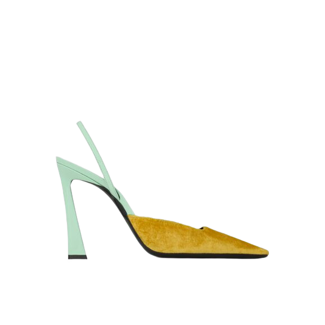 (Women) Saint Laurent Blade Heel Pumps 'Patent Yellow-Green' 736869AABTS7165