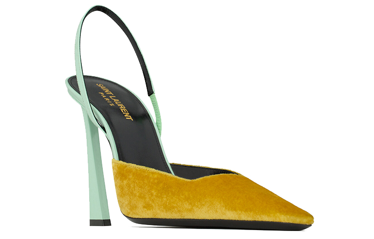 Order (W) （レディース）サンローラン ブレードヒールパンプス 'パテントイエローグリーン' 736869AABTS7165 736869AABTS7165