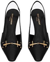 (W) 圣罗兰鳄纹漆皮黑色高跟鞋 7091692YZA11000 Shop (W) 圣罗兰鳄纹漆皮黑色高跟鞋 7091692YZA11000