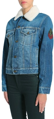 (Women) Saint Laurent Blue Denim Jacket with Fur Collar 483202YZ8834572 Lookbook (Women) Saint Laurent Blue Denim Jacket with Fur Collar 483202YZ8834572