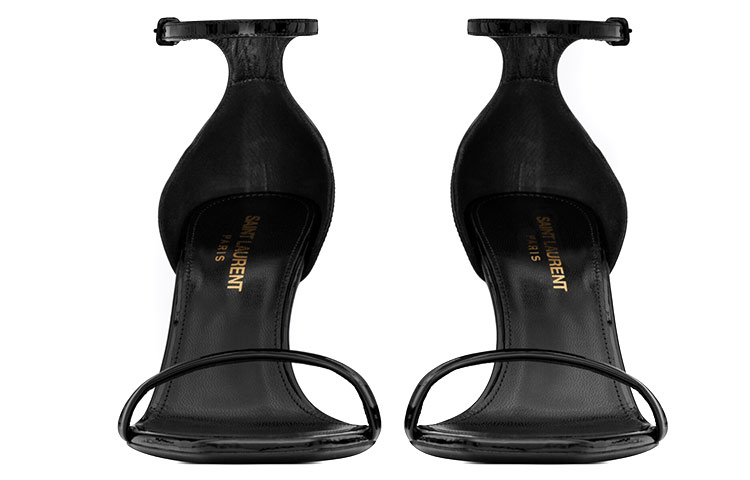 Purchase (Women) Saint Laurent Calfskin Buckle Stiletto Sandals 'Black' 5576790NPKK1000