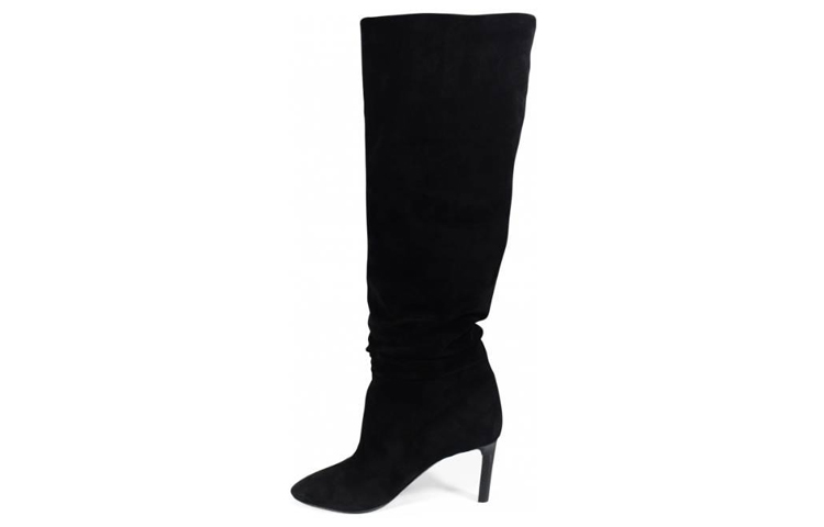 (Women) Saint Laurent Calfskin Suede High-Top Boots 'Black' 5527920LI002330