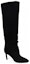 Lookbook (W) Saint Laurent But Tinggi Kulit Suede 'Hitam'. 5527920LI002330