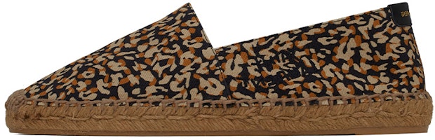 SAINT LAURENT 聖羅蘭 帆布刺繡 時尚麻底平底鞋 女款 豹紋 Buy SAINT LAURENT 聖羅蘭 帆布刺繡 時尚麻底平底鞋 女款 豹紋