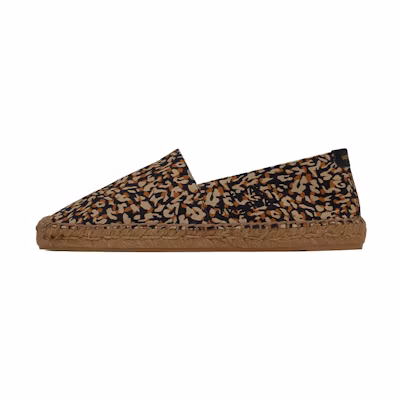 (W) Saint Laurent Canvas Embroidered Espadrilles 'Leopard Print'