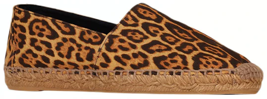 Order (W) Saint Laurent Espadrille Kanvas Bordir 'Coklat Motif Macan Tutul' 6761621VV002094