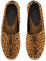 Shop (W) Saint Laurent Espadrille Kanvas Bordir 'Coklat Motif Macan Tutul' 6761621VV002094