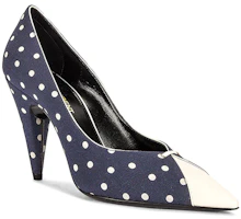 Order (W) Tacones Altos Saint Laurent Lona 'Azul con Lunares Blancos' 64179214T104141