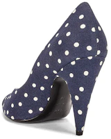 Lookbook (W) Tacones Altos Saint Laurent Lona 'Azul con Lunares Blancos' 64179214T104141
