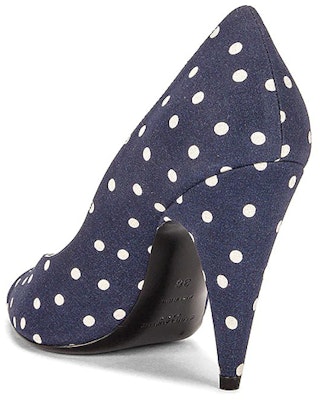 (W) Saint Laurent Heels Polos Biru Putih Polka Dot 64179214T104141 Lookbook (W) Saint Laurent Heels Polos Biru Putih Polka Dot 64179214T104141