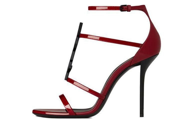 (Women) Saint Laurent Cassandra 'Black Logo Patent Red' 6301091TVVV6750