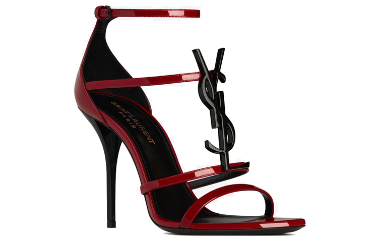 Order (W) Saint Laurent Cassandra 'Logo Hitam Merah Mengkilap' 6301091TVVV6750