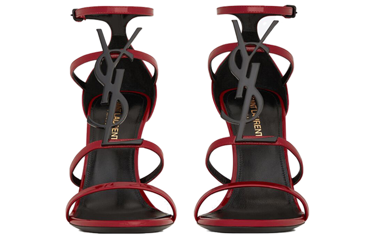 Lookbook (W) Saint Laurent Cassandra 'Logo Hitam Merah Mengkilap' 6301091TVVV6750