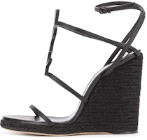 (Women) Saint Laurent Cassandra 'Black Wedge Sandal' 5572080MUUU1000 (Women) Saint Laurent Cassandra 'Black Wedge Sandal' 5572080MUUU1000