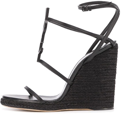 (Women) Saint Laurent Cassandra 'Black Wedge Sandal' 5572080MUUU1000 Buy (Women) Saint Laurent Cassandra 'Black Wedge Sandal' 5572080MUUU1000