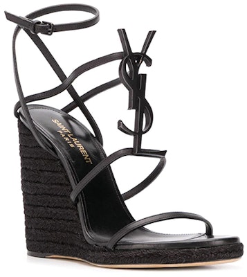 (Women) Saint Laurent Cassandra 'Black Wedge Sandal' 5572080MUUU1000 Order (Women) Saint Laurent Cassandra 'Black Wedge Sandal' 5572080MUUU1000