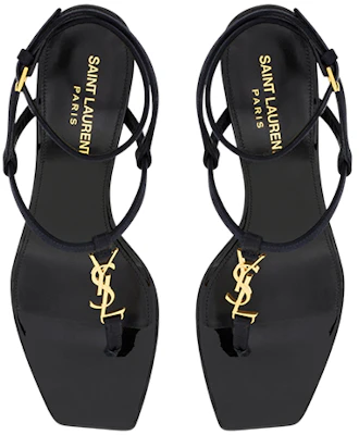 SAINT LAURENT CASSANDRA 絲綢 小貓跟方頭 時尚涼鞋 6公分 女款 深藍黑 Shop SAINT LAURENT CASSANDRA 絲綢 小貓跟方頭 時尚涼鞋 6公分 女款 深藍黑