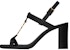 (W) Saint Laurent Cassandra 'Sandal Tumit Blok Gesper Elegan Hitam' 658198DWETT1000