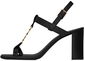 (Women) Saint Laurent Cassandra 'Elegant Buckle Block Heel Sandal Black' 658198DWETT1000 (Women) Saint Laurent Cassandra 'Elegant Buckle Block Heel Sandal Black' 658198DWETT1000
