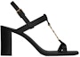 Order (W) Saint Laurent Cassandra 'Sandal Tumit Blok Gesper Elegan Hitam' 658198DWETT1000