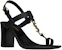 (W) Saint Laurent Cassandra 'Sandal Tumit Blok Gesper Elegan Hitam' 658198DWETT1000