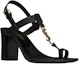 Lookbook (W) Saint Laurent Cassandra 'Sandal Tumit Blok Gesper Elegan Hitam' 658198DWETT1000