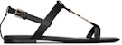 (W) Saint Laurent Cassandra Sandal Rata 'Hitam' 632446DWETT1000