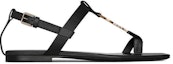Order (W) Saint Laurent Cassandra Sandal Rata 'Hitam' 632446DWETT1000