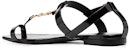 (W) Saint Laurent Cassandra Sandal Rata 'Hitam Patent' 664520B8IKK1000