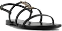 Lookbook (W) Saint Laurent Cassandra Sandal Rata 'Logo Emas Hitam' 652758BDATT1000