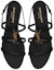 Shop (W) Saint Laurent Cassandra Sandal Rata 'Logo Emas Hitam' 652758BDATT1000