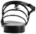 (W) Saint Laurent Cassandra Sandal Rata 'Logo Emas Hitam' 652758BDATT1000