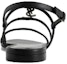 Purchase (W) Saint Laurent Cassandra Sandal Rata 'Logo Emas Hitam' 652758BDATT1000