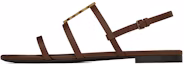 Buy (W) Saint Laurent Cassandra Sandal Rata 'Kulit Licin Coklat' 652758BDATT6023