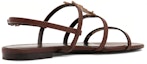 Shop (W) Saint Laurent Cassandra Sandal Rata 'Kulit Licin Coklat' 652758BDATT6023