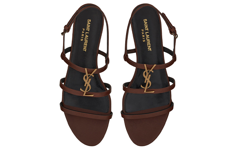 Purchase (W) Sandal Datar Cassandra Saint Laurent 'Kulit Cokelat Halus' 652758BDATT6023