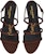 (W) Saint Laurent Cassandra Sandal Rata 'Kulit Licin Coklat' 652758BDATT6023