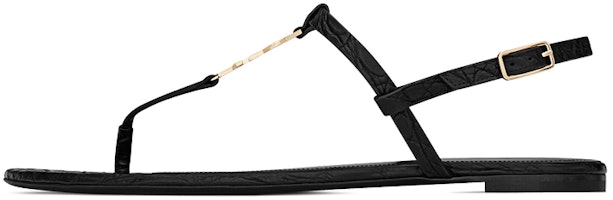 (Women) Saint Laurent Cassandra Flat Sandals 'Black' 6598172ZEJJ1000 (Women) Saint Laurent Cassandra Flat Sandals 'Black' 6598172ZEJJ1000