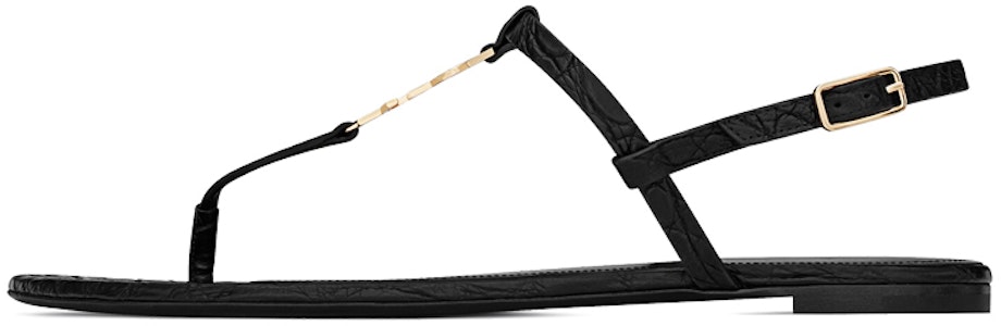 (W) Saint Laurent Kasut Sandal Rata Cassandra 'Hitam' 6598172ZEJJ1000 Buy (W) Saint Laurent Kasut Sandal Rata Cassandra 'Hitam' 6598172ZEJJ1000