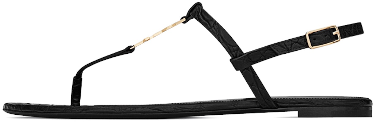 (Women) Saint Laurent Cassandra Flat Sandals 'Black' 6598172ZEJJ1000 Buy (Women) Saint Laurent Cassandra Flat Sandals 'Black' 6598172ZEJJ1000