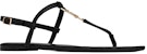 (W) Saint Laurent Kasut Sandal Rata Cassandra 'Hitam' 6598172ZEJJ1000