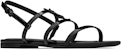 (W) Saint Laurent Cassandra Sandal Rata 'Hitam' 652758B8IVV1000
