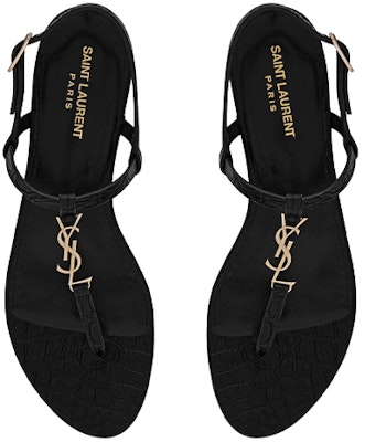 (Women) Saint Laurent Cassandra Flat Sandals 'Black' 6598172ZEJJ1000 Shop (Women) Saint Laurent Cassandra Flat Sandals 'Black' 6598172ZEJJ1000