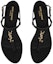 Shop (W) Saint Laurent Kasut Sandal Rata Cassandra 'Hitam' 6598172ZEJJ1000